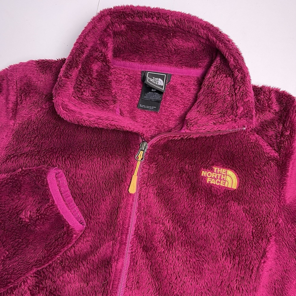 The North Face Women's Small Pink Magenta Orange Osito Jacket Fleece Full Zip